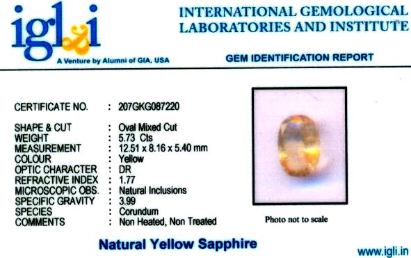 6.25-ratti-certified-srilankan-yellow-sapphire Certificate (ID-522)