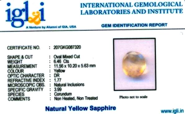 7.25-ratti-certified-srilankan-yellow-sapphire Certificate (ID-526)