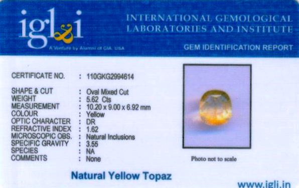 6.25-ratti-certified-yellow-topaz Certificate (ID-101)