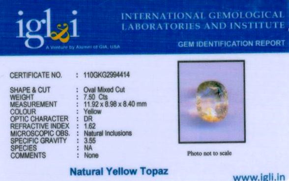 8.25-ratti-certified-yellow-topaz Certificate (ID-107)