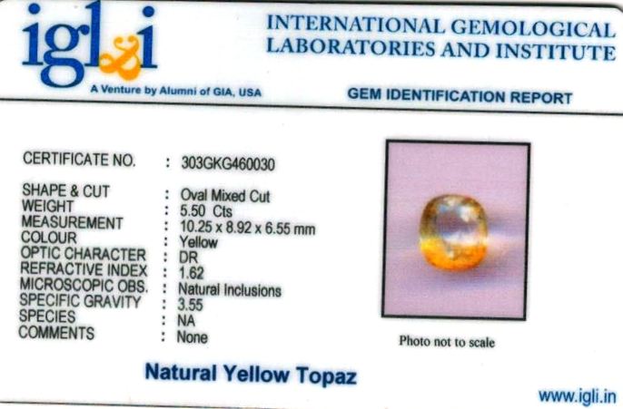 6.25-ratti-certified-yellow-topaz Certificate (ID-110)