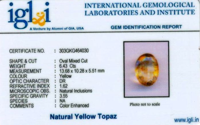 7.25-ratti-certified-yellow-topaz Certificate (ID-116)