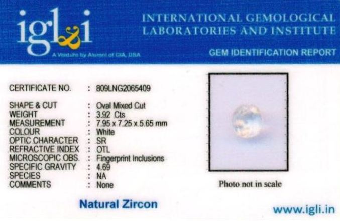 Click to view certificate 4.25-ratti-certified-zircon Certificate (ID-119)