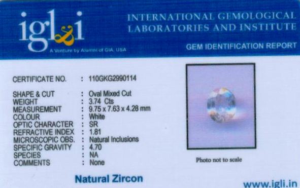 4.25-ratti-certified-zircon Certificate (ID-172)