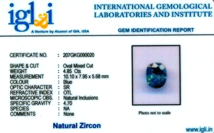 5.25-ratti-certified-zircon Certificate (ID-178)